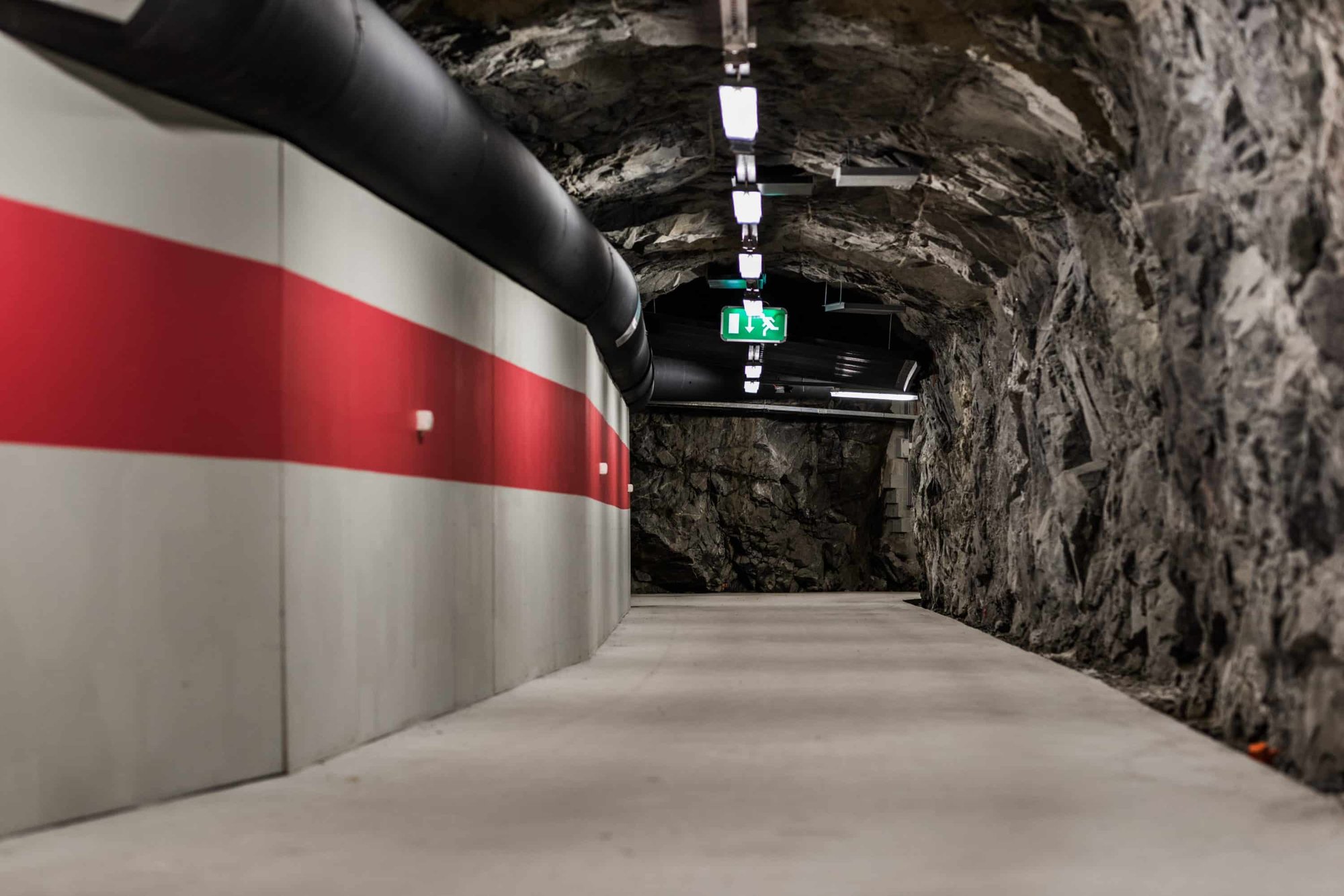 Tunnel inside The Rock data center